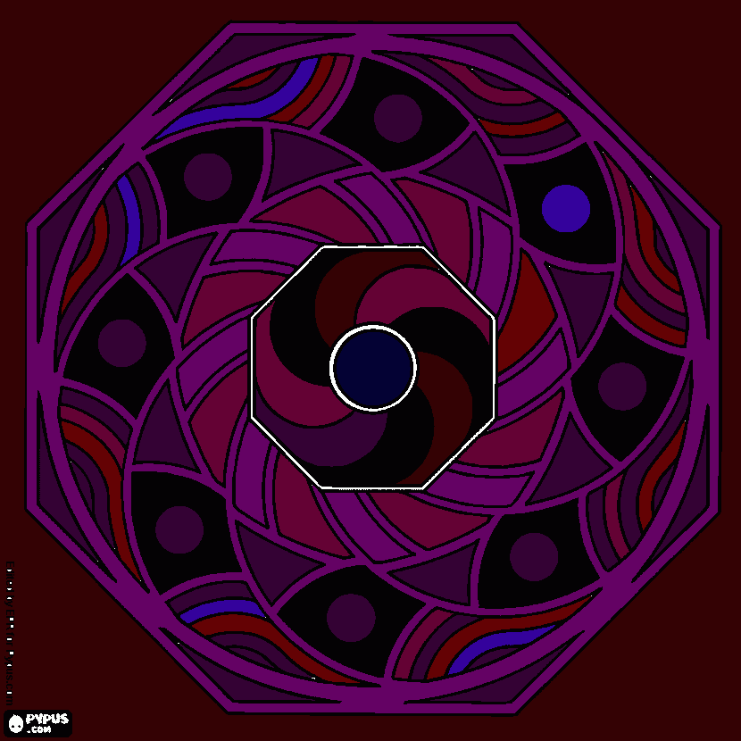 mandala morado para colorear