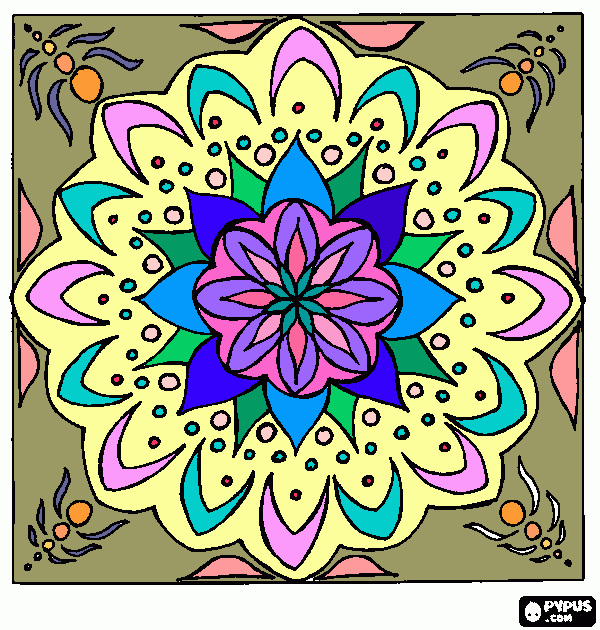 mandala paz para colorear