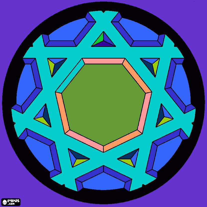 mandala pensamiento para colorear
