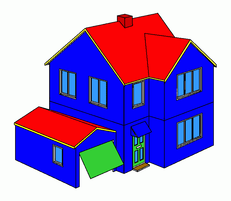 mansion para colorear