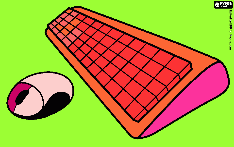 maosue teclado para colorear