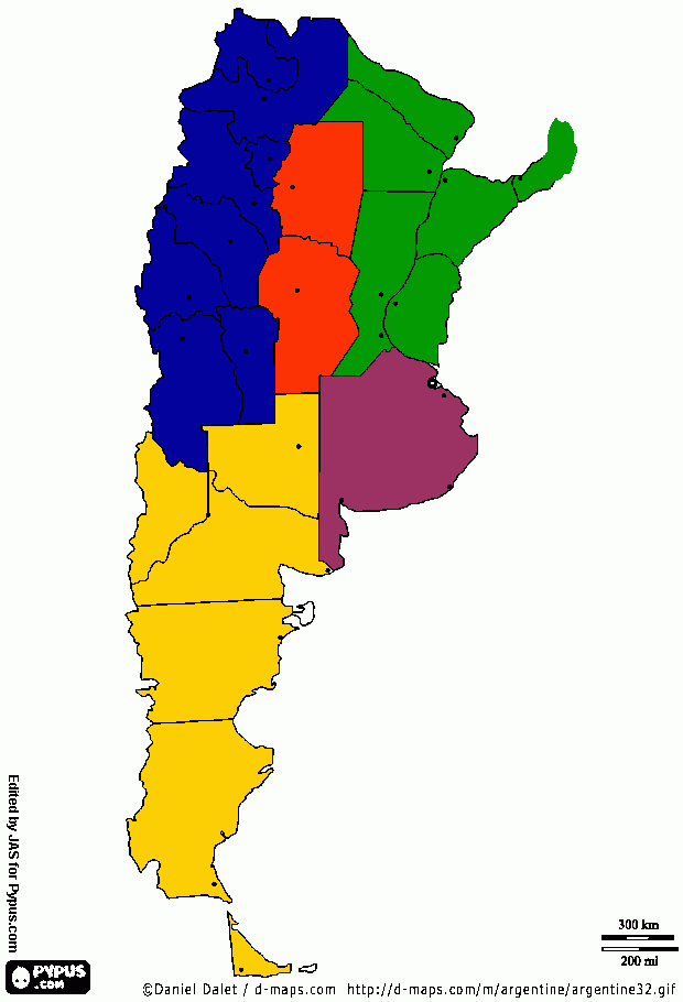 Mapa Arg IGT para colorear