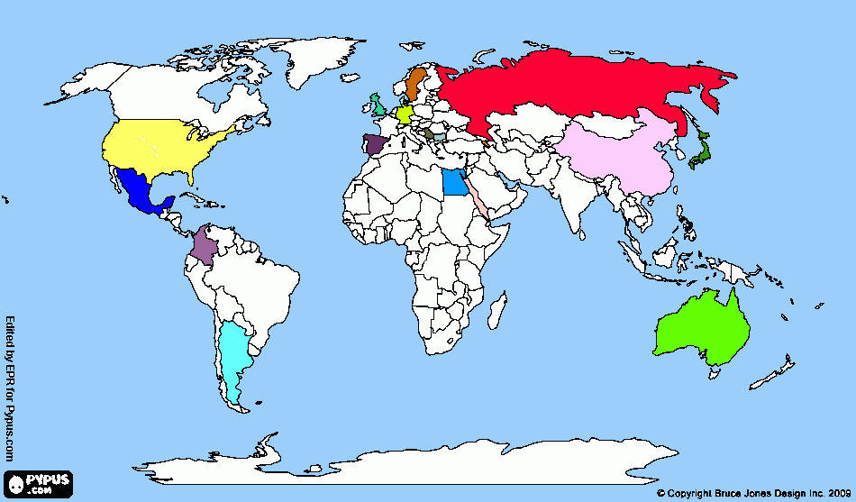 mapa colre para colorear