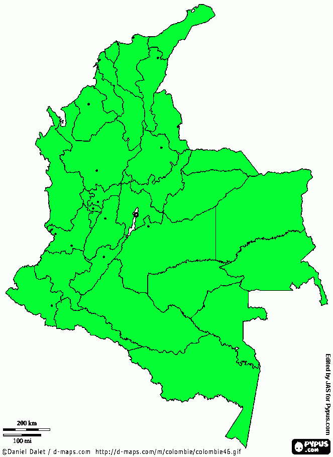 mapa comites dptles  para colorear