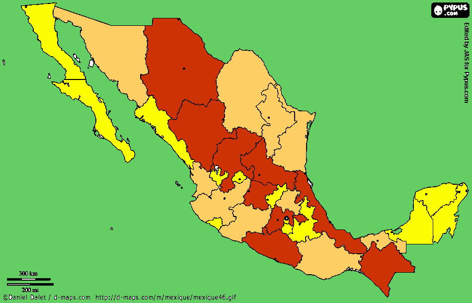 Mapa de caballos para colorear