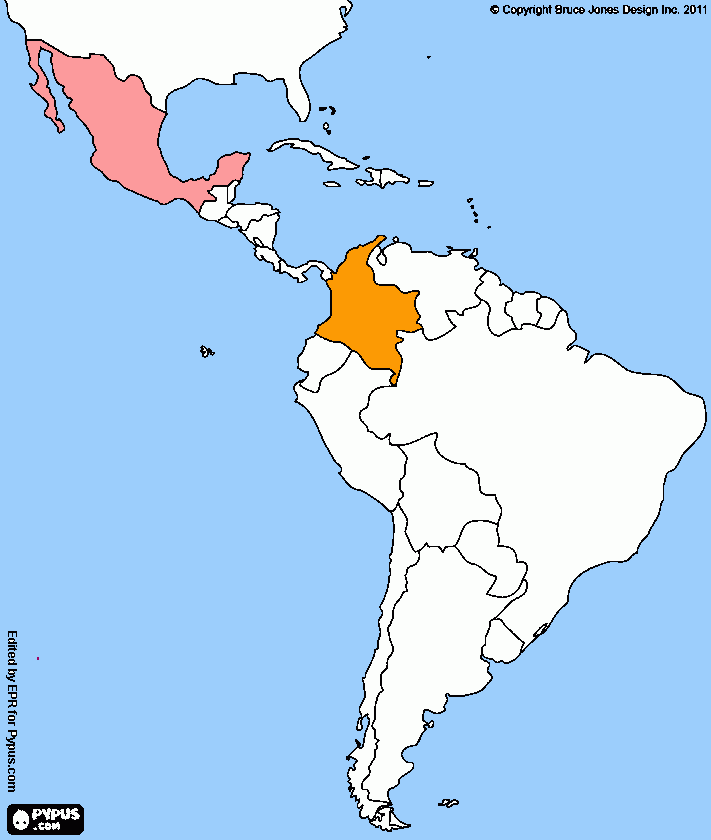 mapa de comercio para colorear