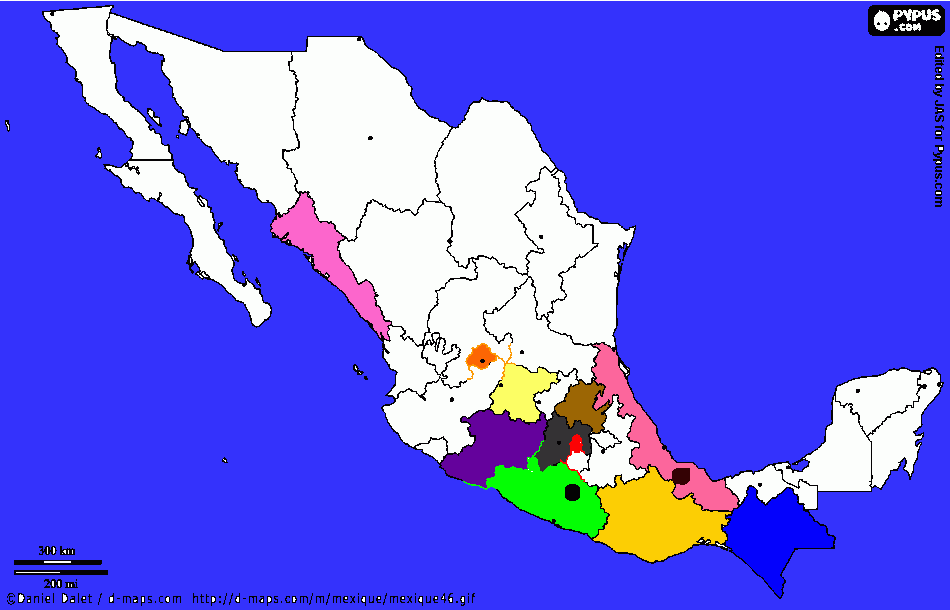 Mapa de ferias para colorear