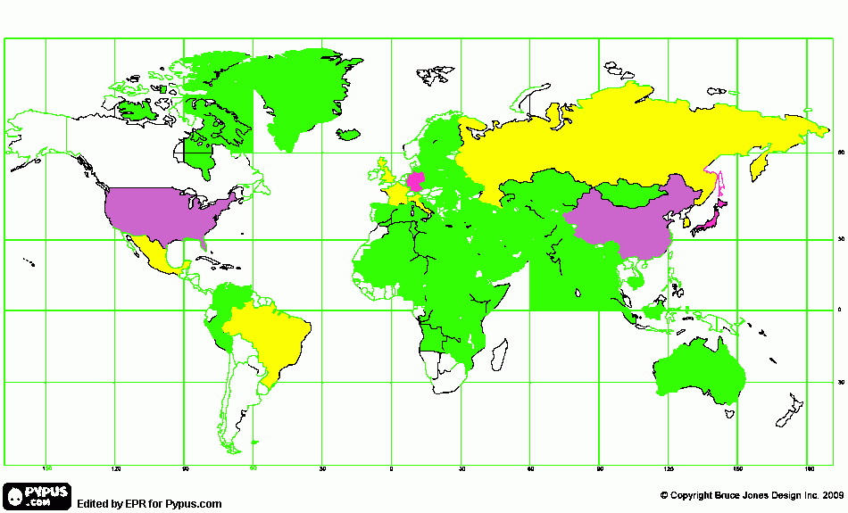 mapa de goegrafia  para colorear