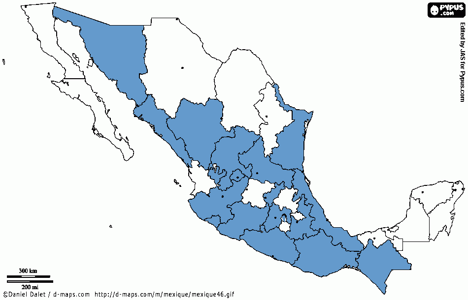 Mapa de la republica, zonas ganaderas  para colorear