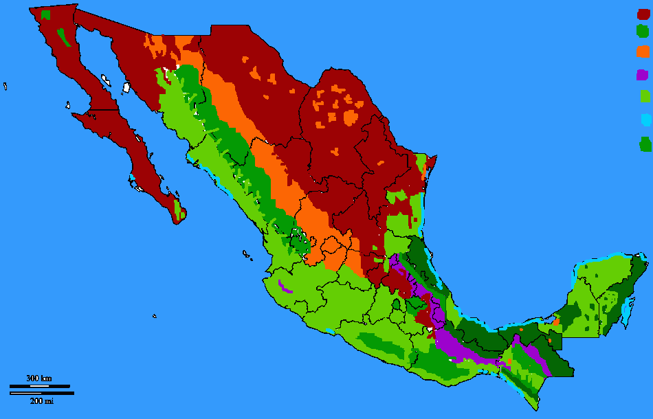 Mapa de mexico completado para colorear