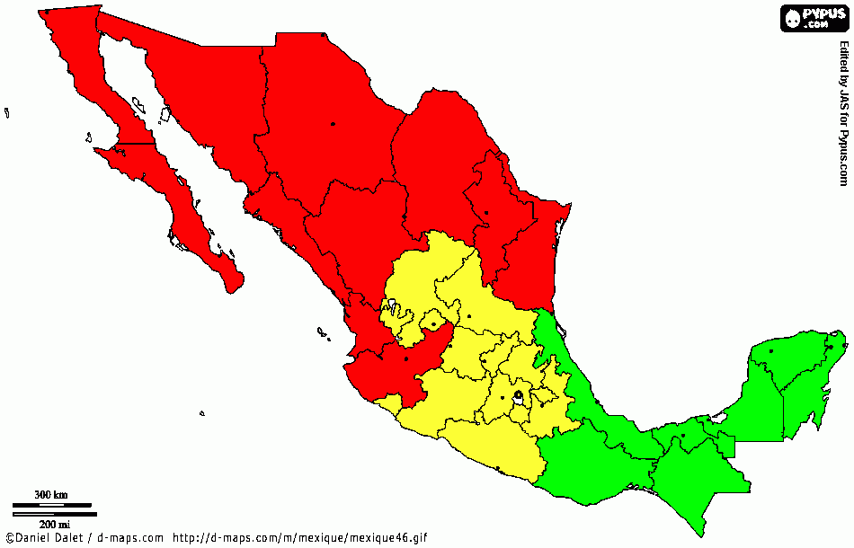 Mapa de Miel para colorear