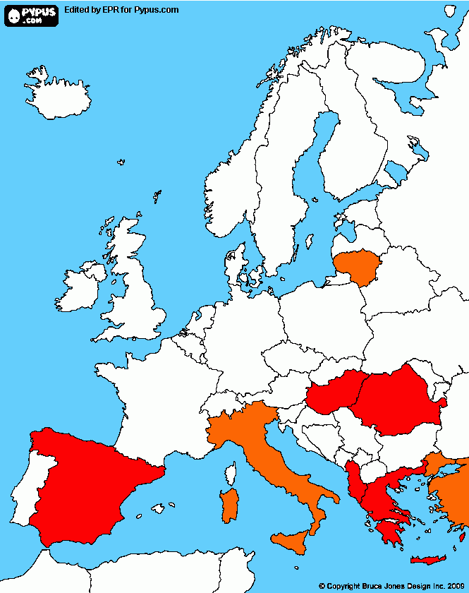 Mapa de mis Conquistas para colorear