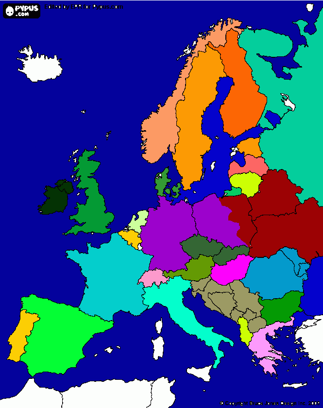 mapa despues de la primera guerra mundial para colorear
