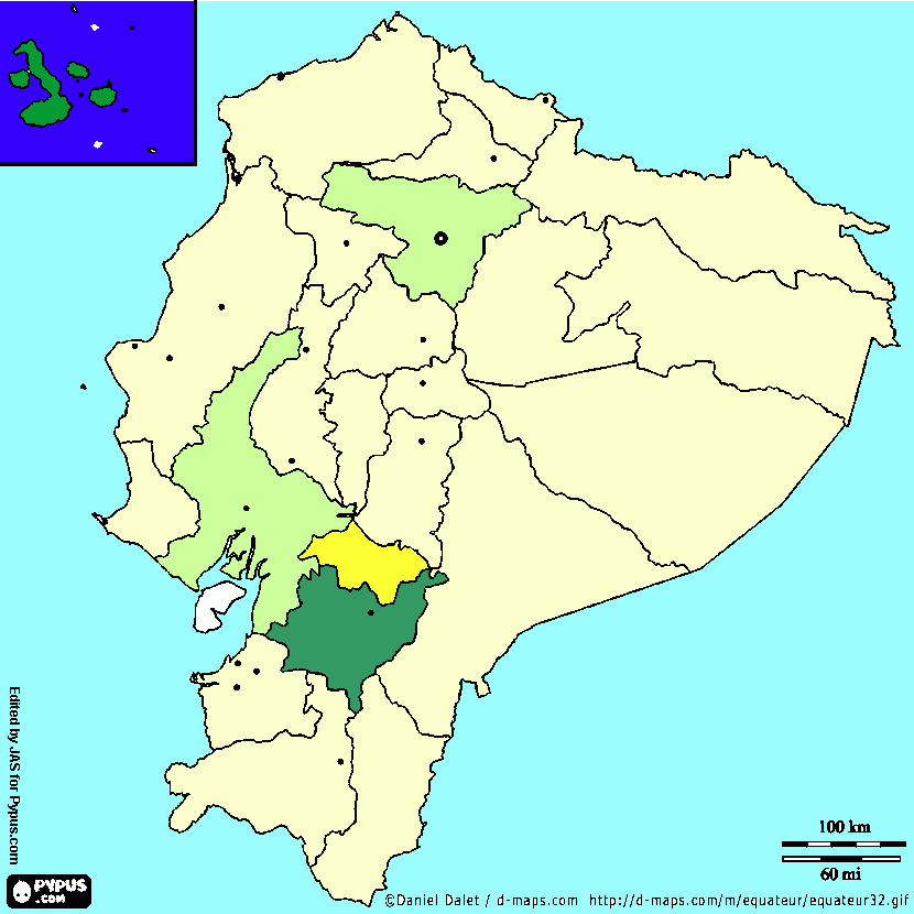 MAPA ECUADOR AZOGUES para colorear