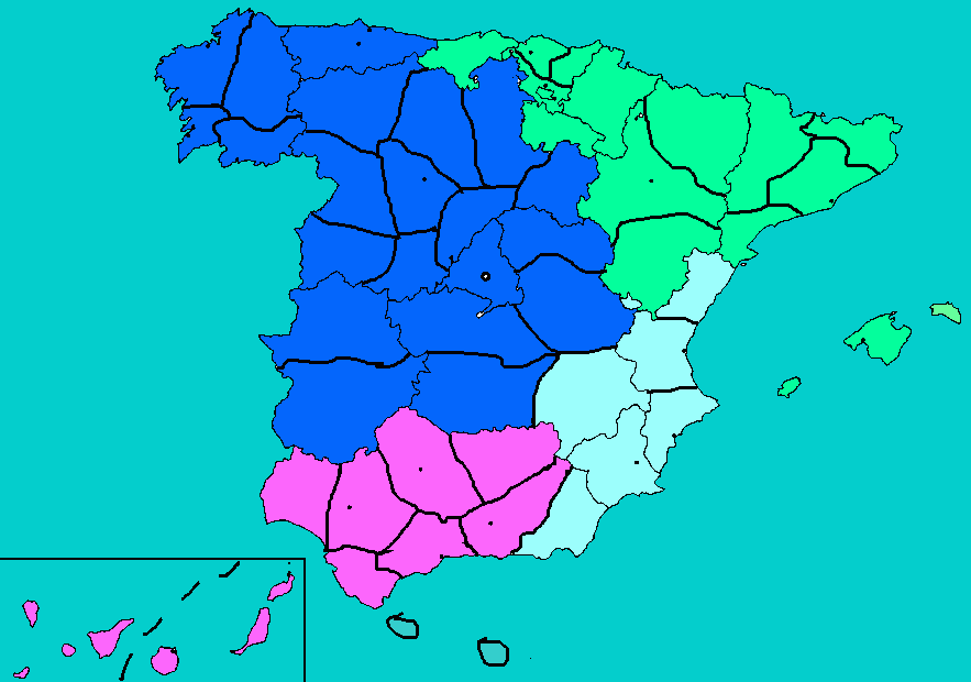 MAPA ESPAÑA para colorear