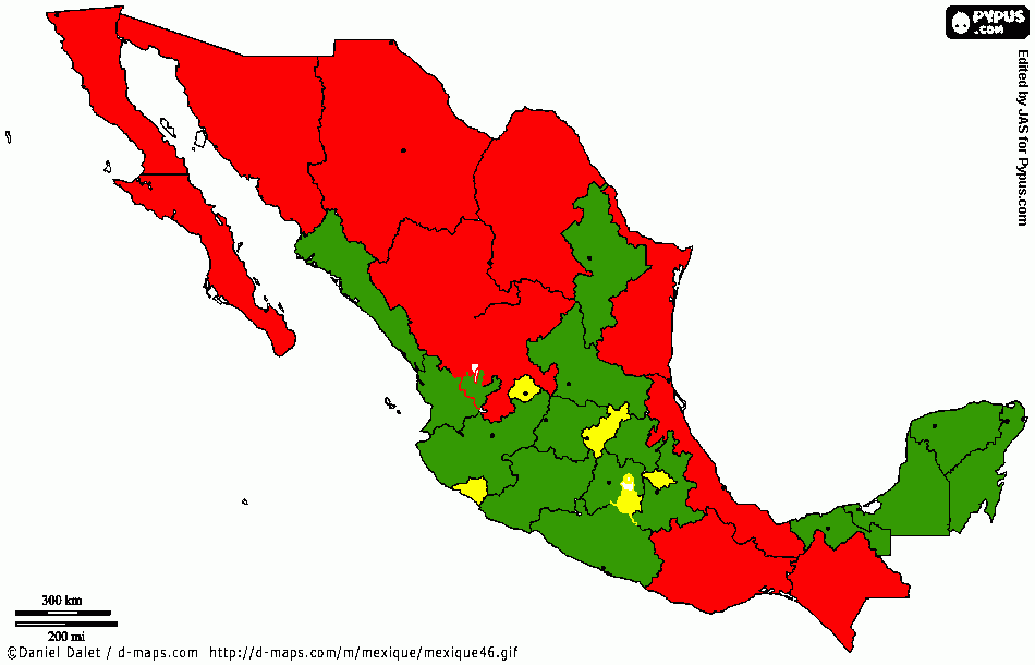 mapa extención territorial para colorear