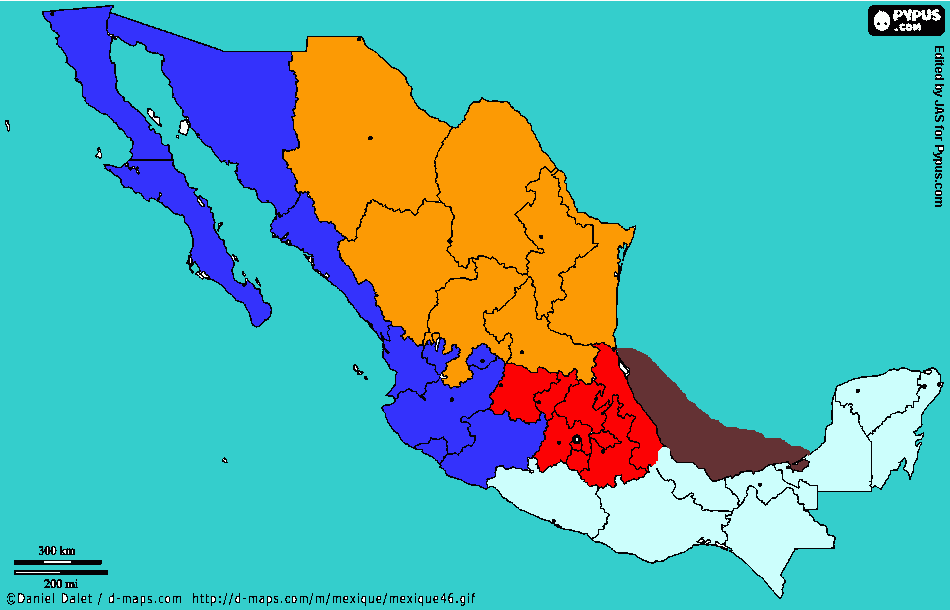 Mapa Flusell para colorear