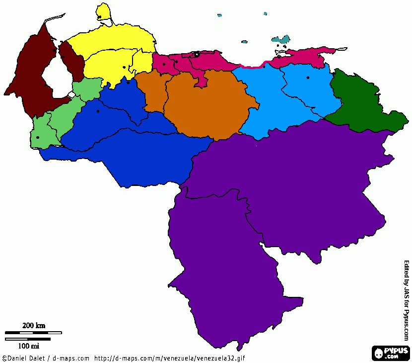 mapa geografía para colorear