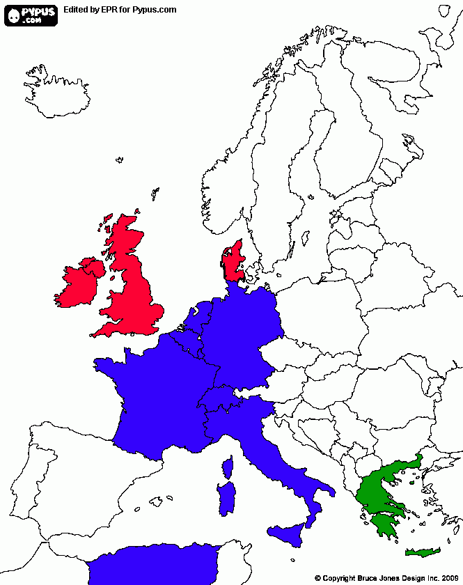 mapa grecia para colorear
