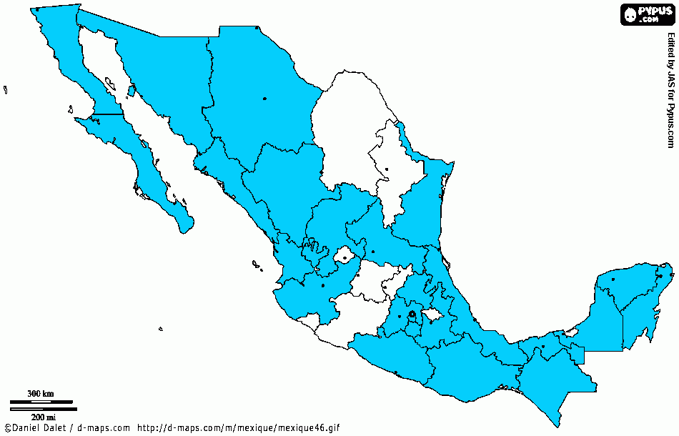 mapa-megachile para colorear