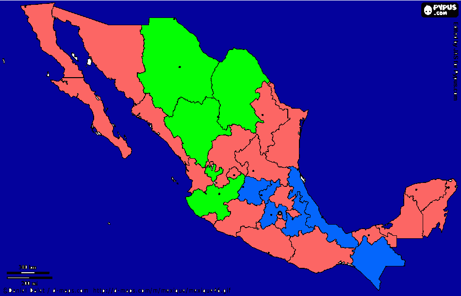 mapa mexico leche para colorear