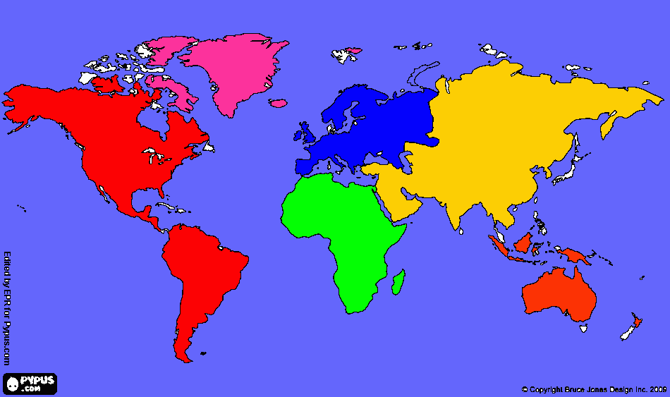 mapa mudi para colorear