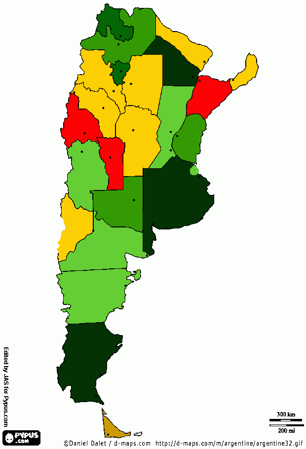 mapa orl para colorear