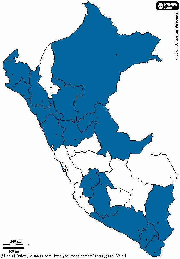 mapa para colorear peru para colorear
