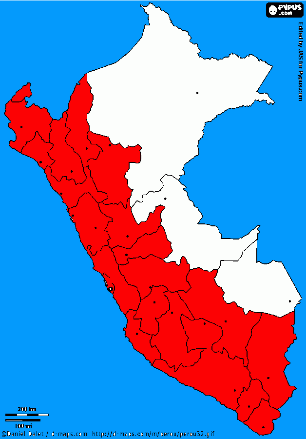 MAPA PERU 2026 para colorear