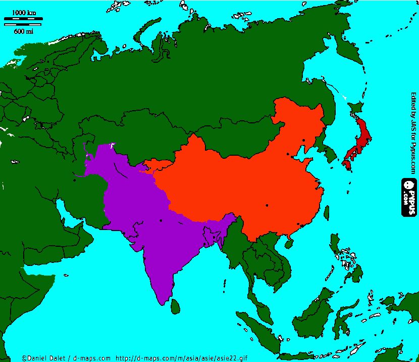 MAPA RUSIA  para colorear