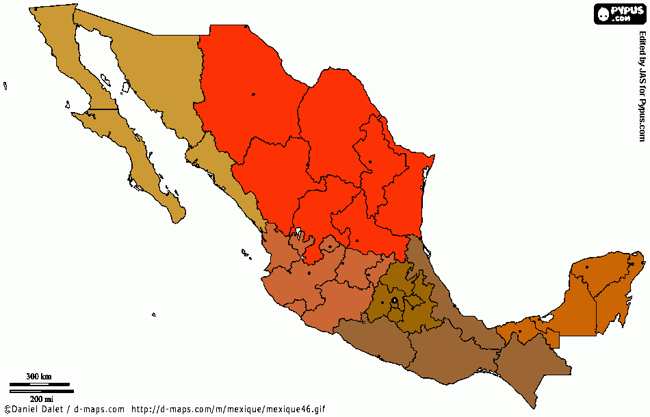 mapa zonas cnjconamm para colorear