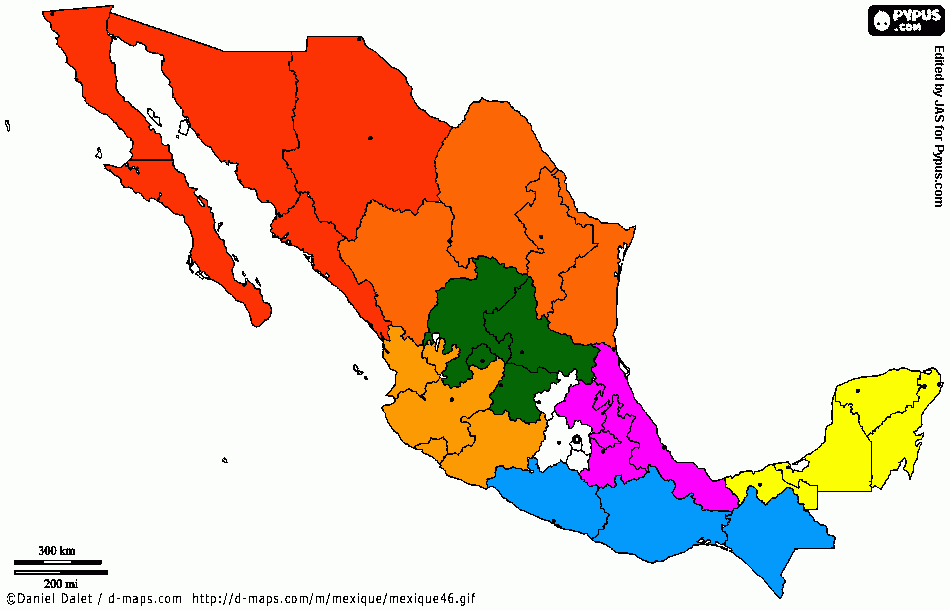 mapa zonas shok para colorear