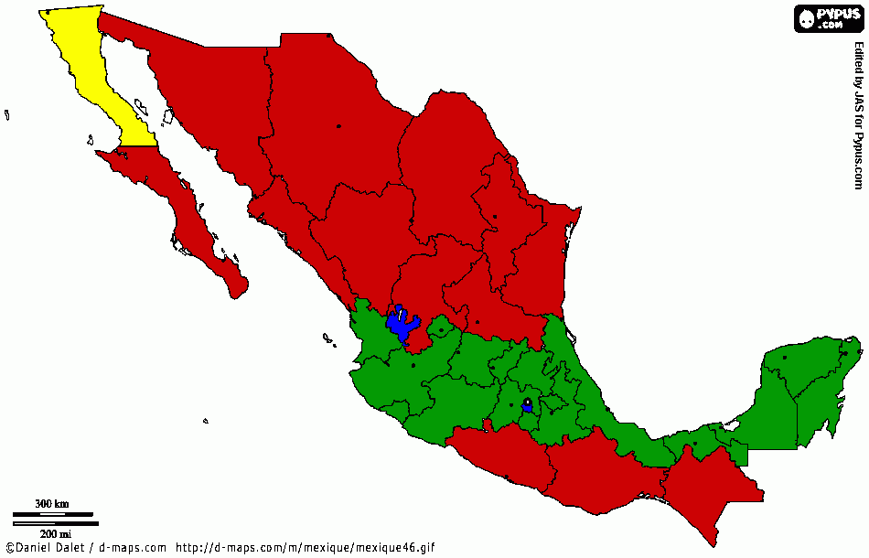 Mapa área de influencia para colorear