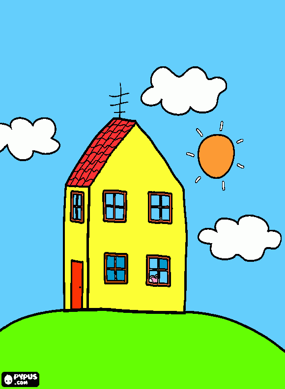 maria casa para colorear
