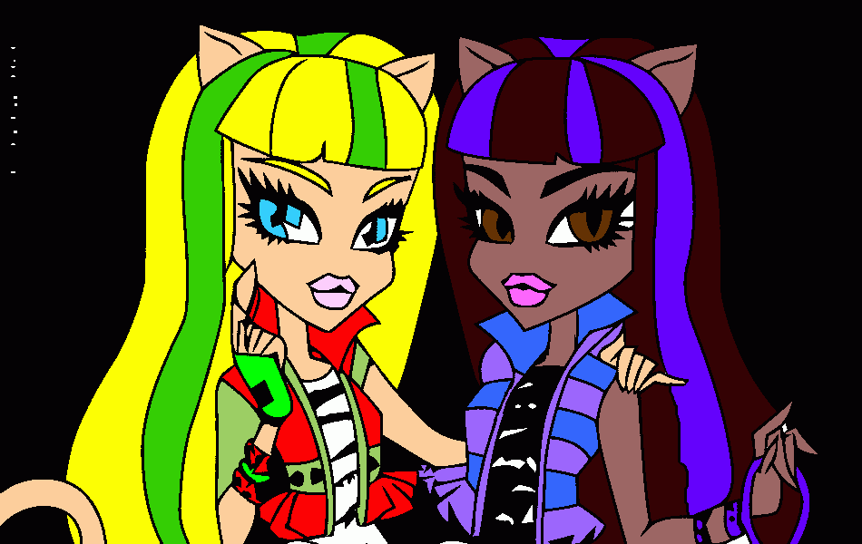 mariel y elena gatas mh para colorear