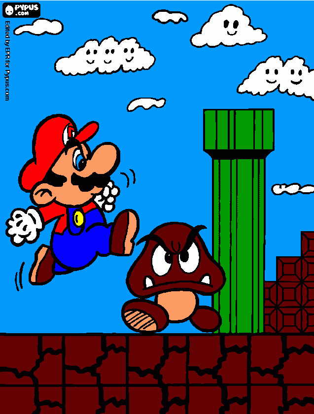 MARIO ANDRE para colorear