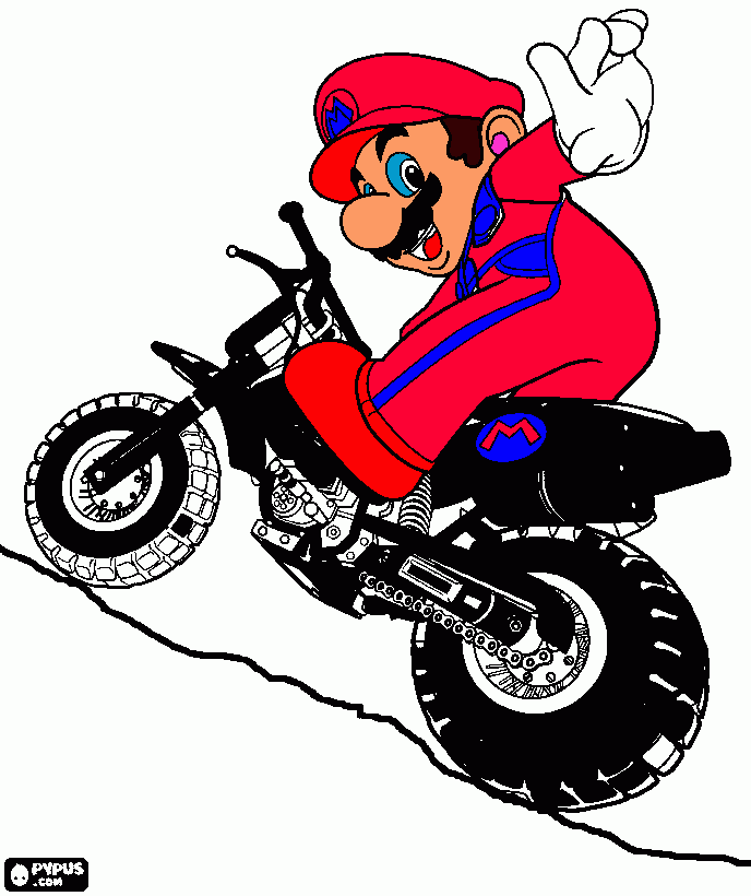 mario bors para colorear