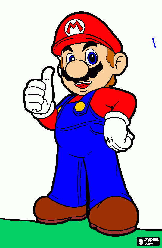 mario gros para colorear