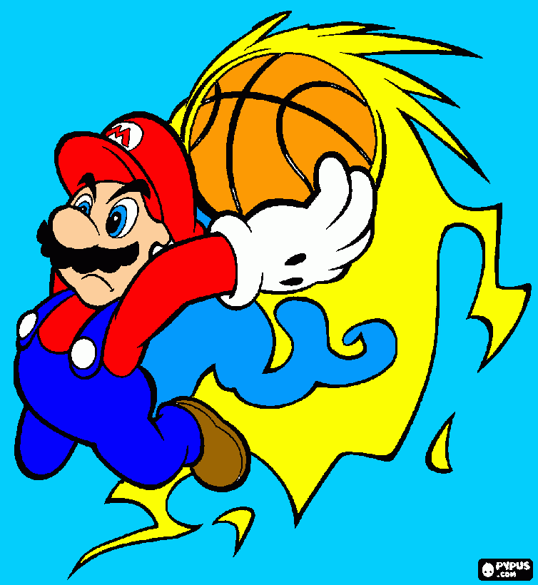 Mario Hoops para colorear