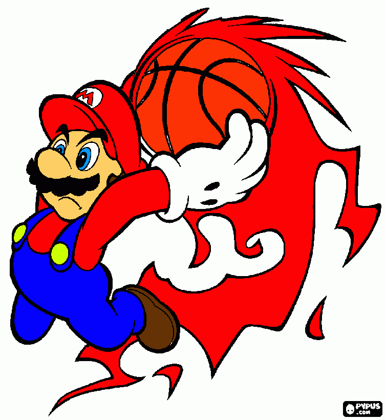 mario sports mix. para colorear