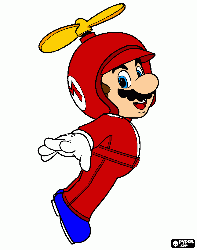 Mario Wii para colorear