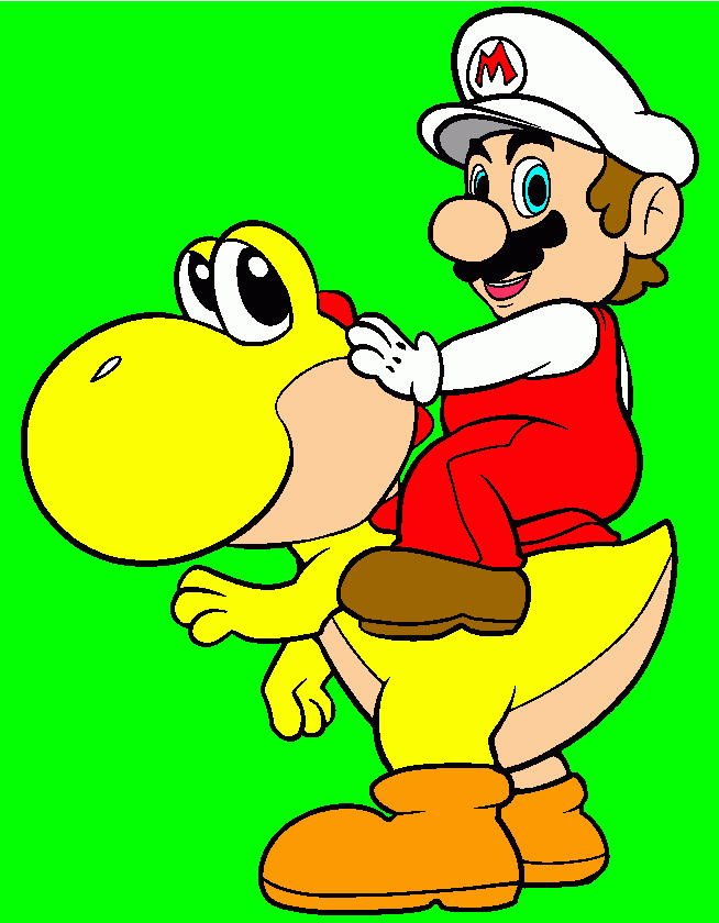 mario y shors para colorear