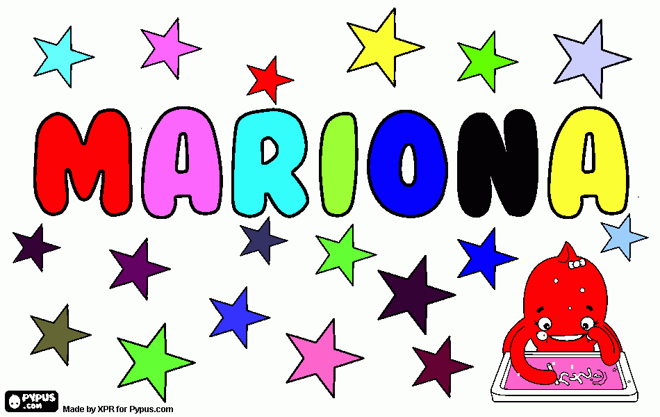 mariona para colorear