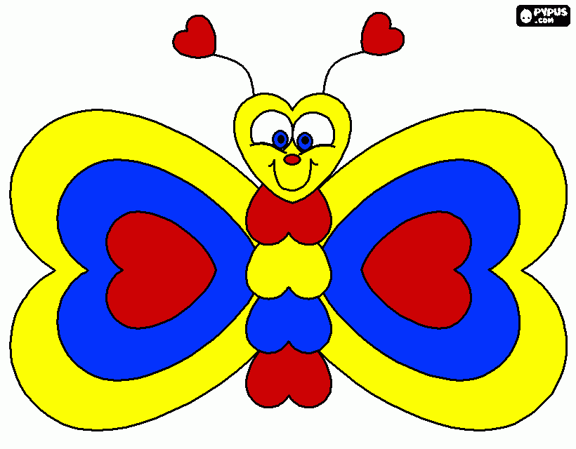 Mariposa en lentejuelas para colorear