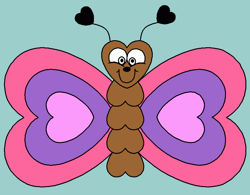 mariposa feliz para colorear