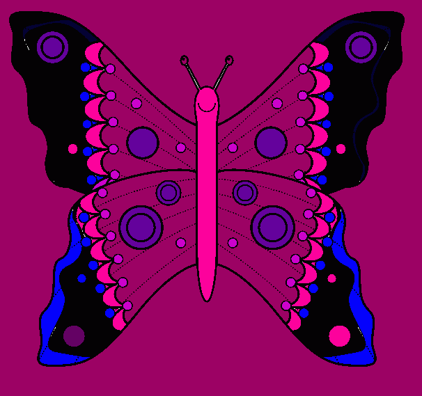 mariposa   morada para colorear