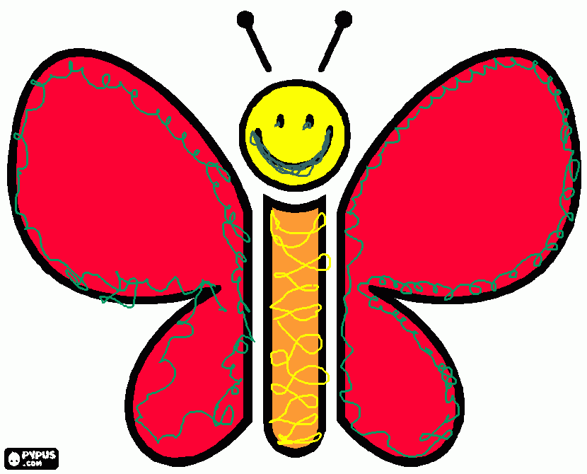 mariposa triste para colorear
