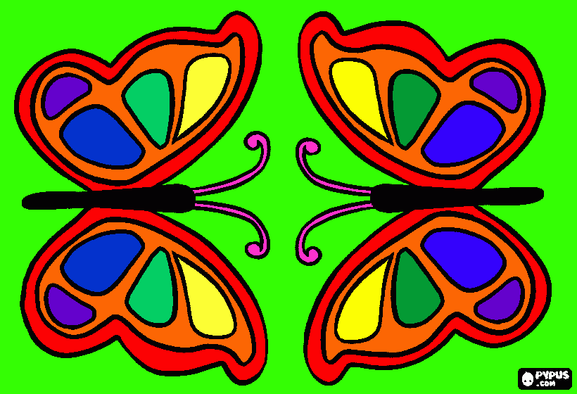 mariposas gay para colorear