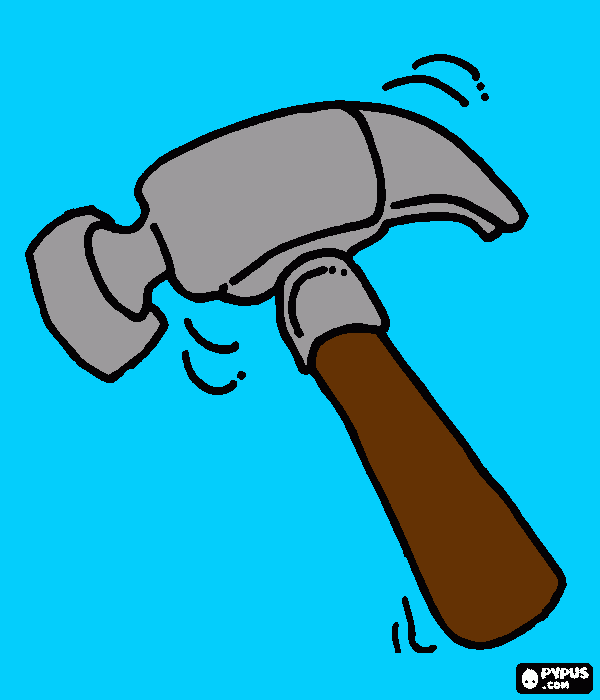 martillo gey para colorear