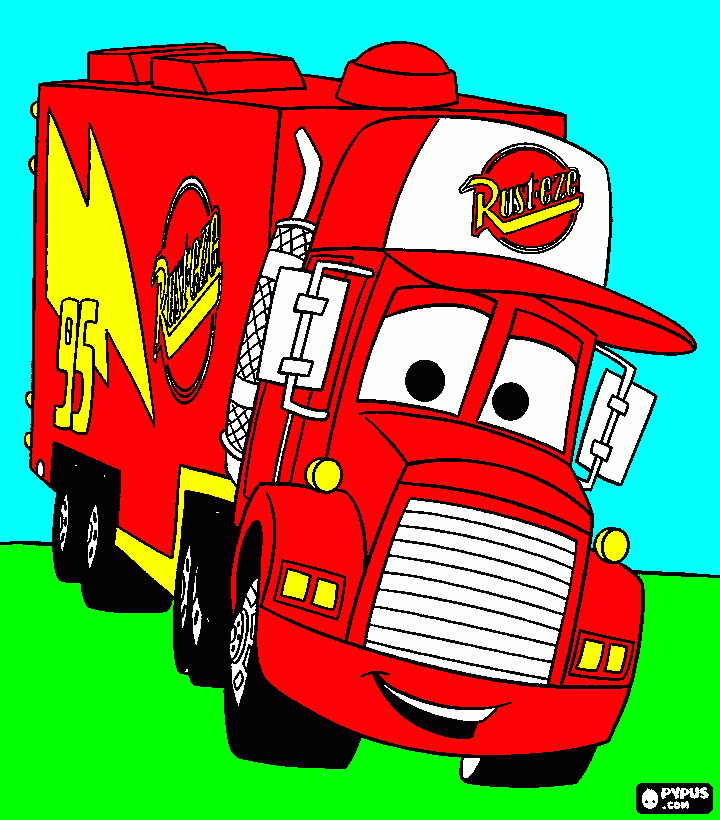 mas el camion de cas 2 para colorear